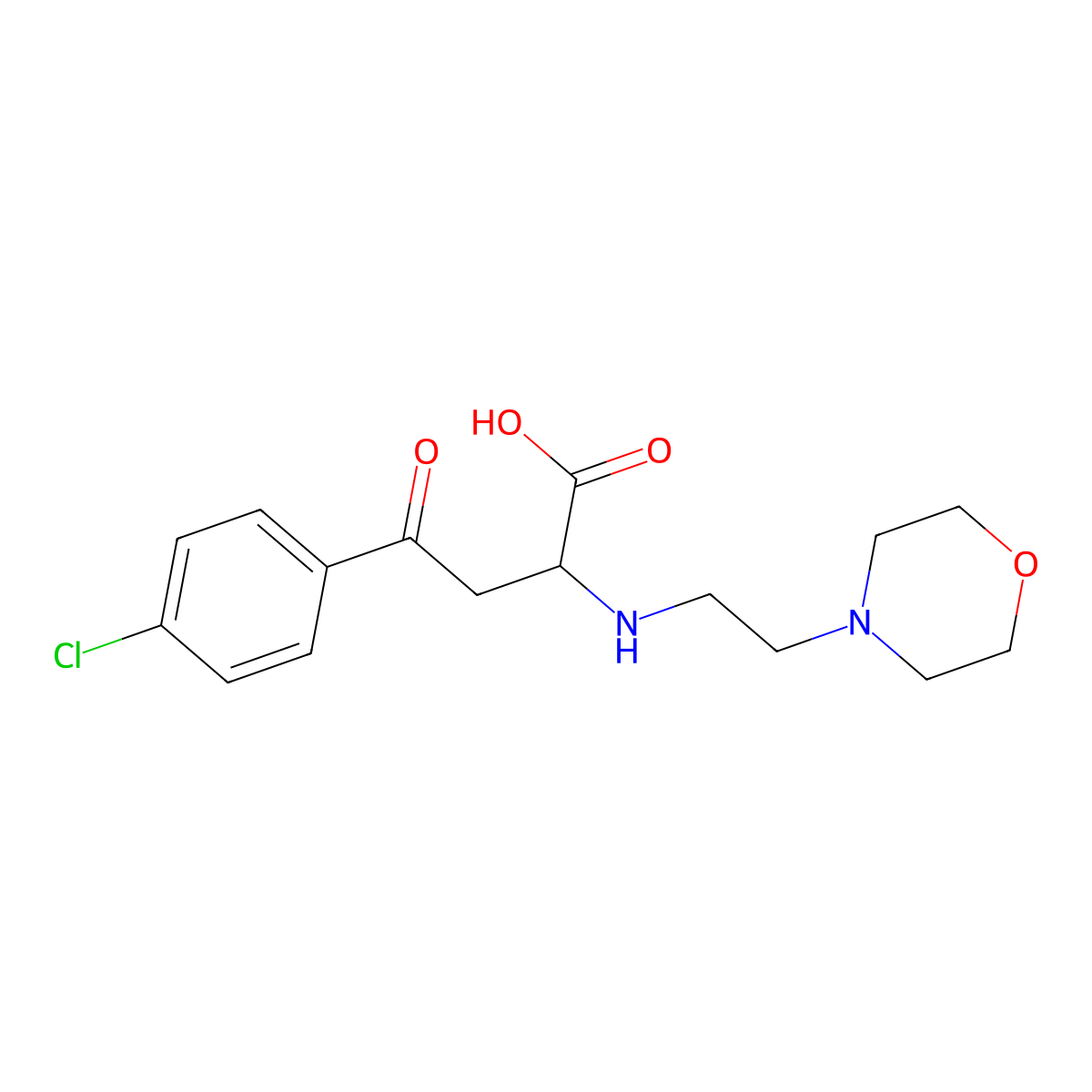 4-(4-Chlorophenyl)-2-((2-morpholinoethyl)amino)-4-oxobutanoic acid molecular structure, CAS 1026755-05-4