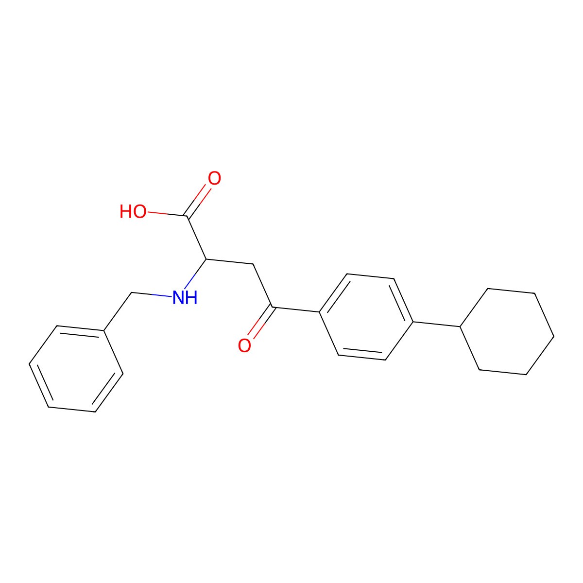 2-(Benzylamino)-4-(4-cyclohexylphenyl)-4-oxobutanoic acid molecular structure, CAS 1026755-16-7