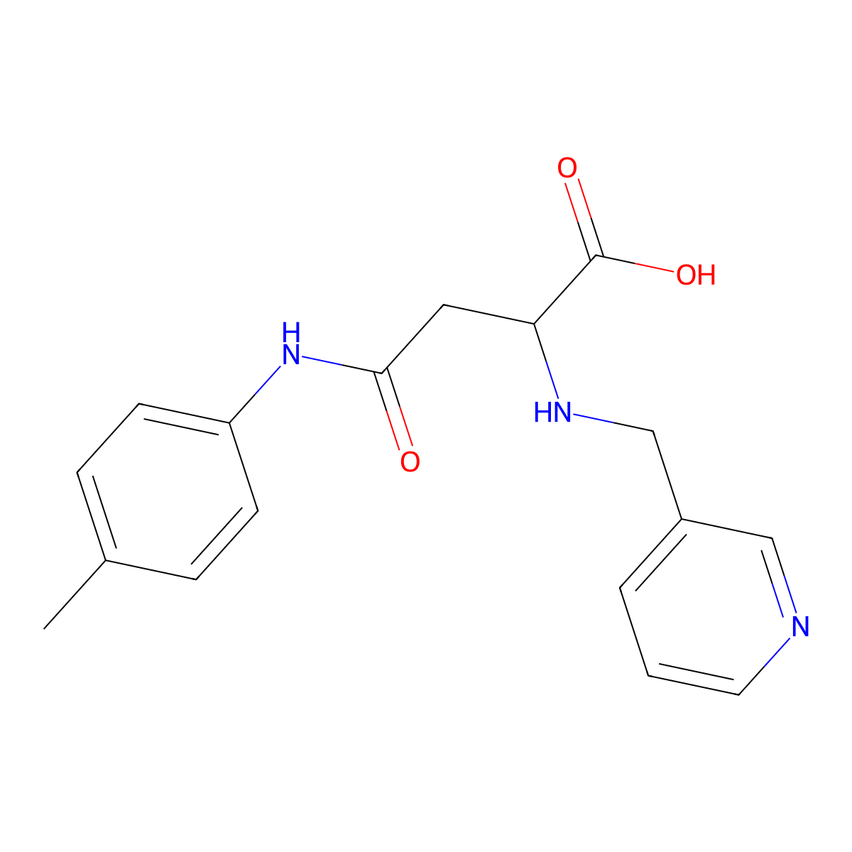 4-(4-Methylanilino)-4-oxo-2-(pyridin-3-ylmethylamino)butanoic acid molecular structure, CAS 1026755-21-4
