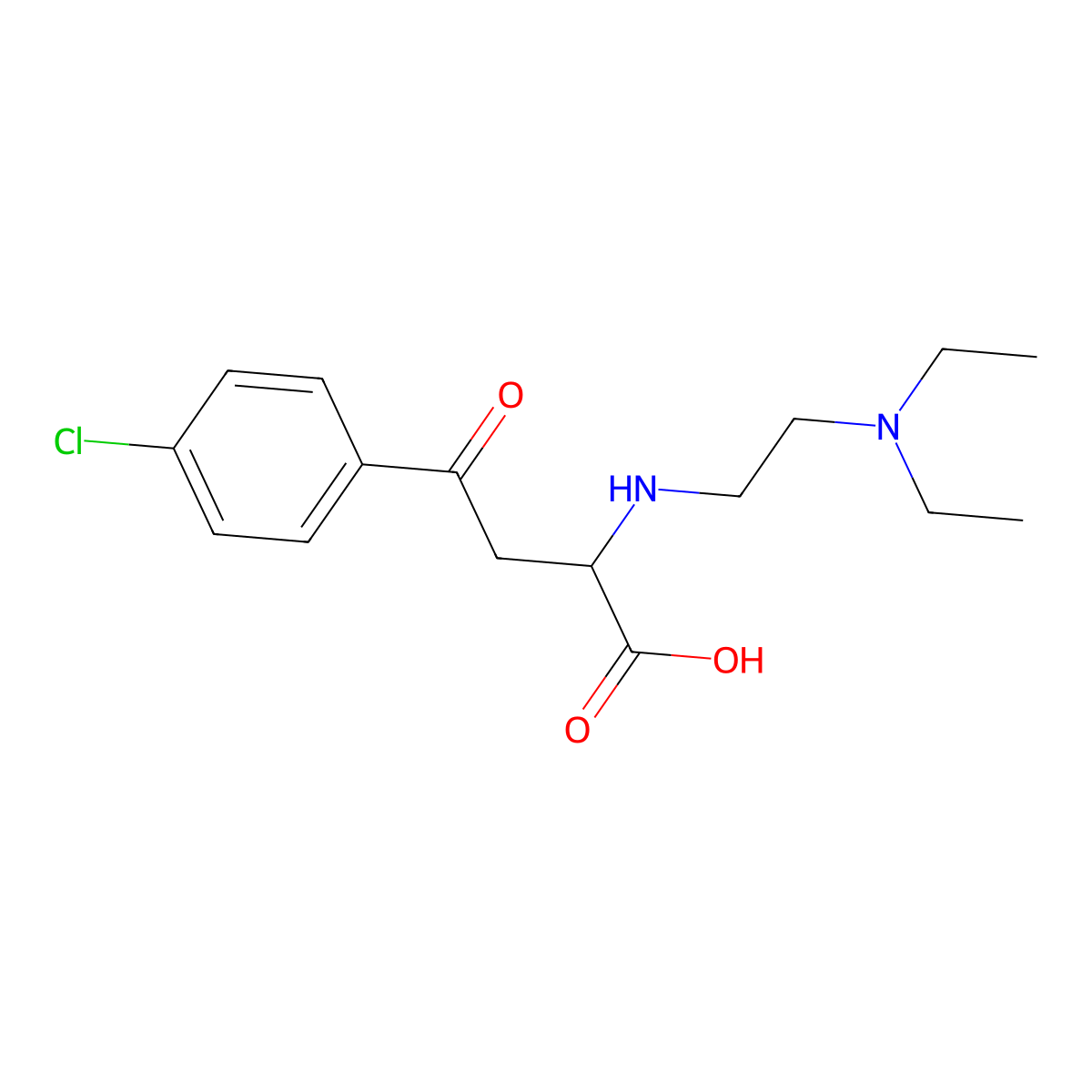 4-(4-Chlorophenyl)-2-{[2-(diethylamino)ethyl]amino}-4-oxobutanoic acid molecular structure, CAS 1026755-23-6