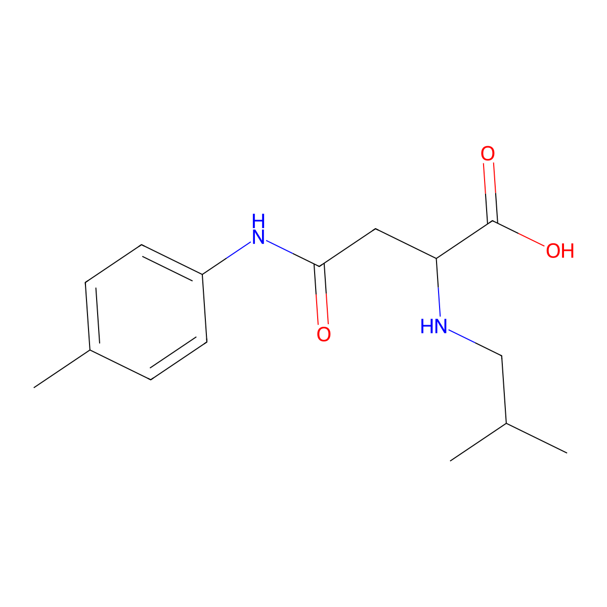 2-(Isobutylamino)-4-oxo-4-(p-tolylamino)butanoic acid molecular structure, CAS 1026755-66-7