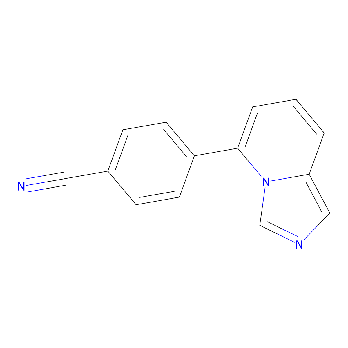 4-(Imidazo[1,5-a]pyridin-5-yl)benzonitrile molecular structure, CAS 102676-37-9