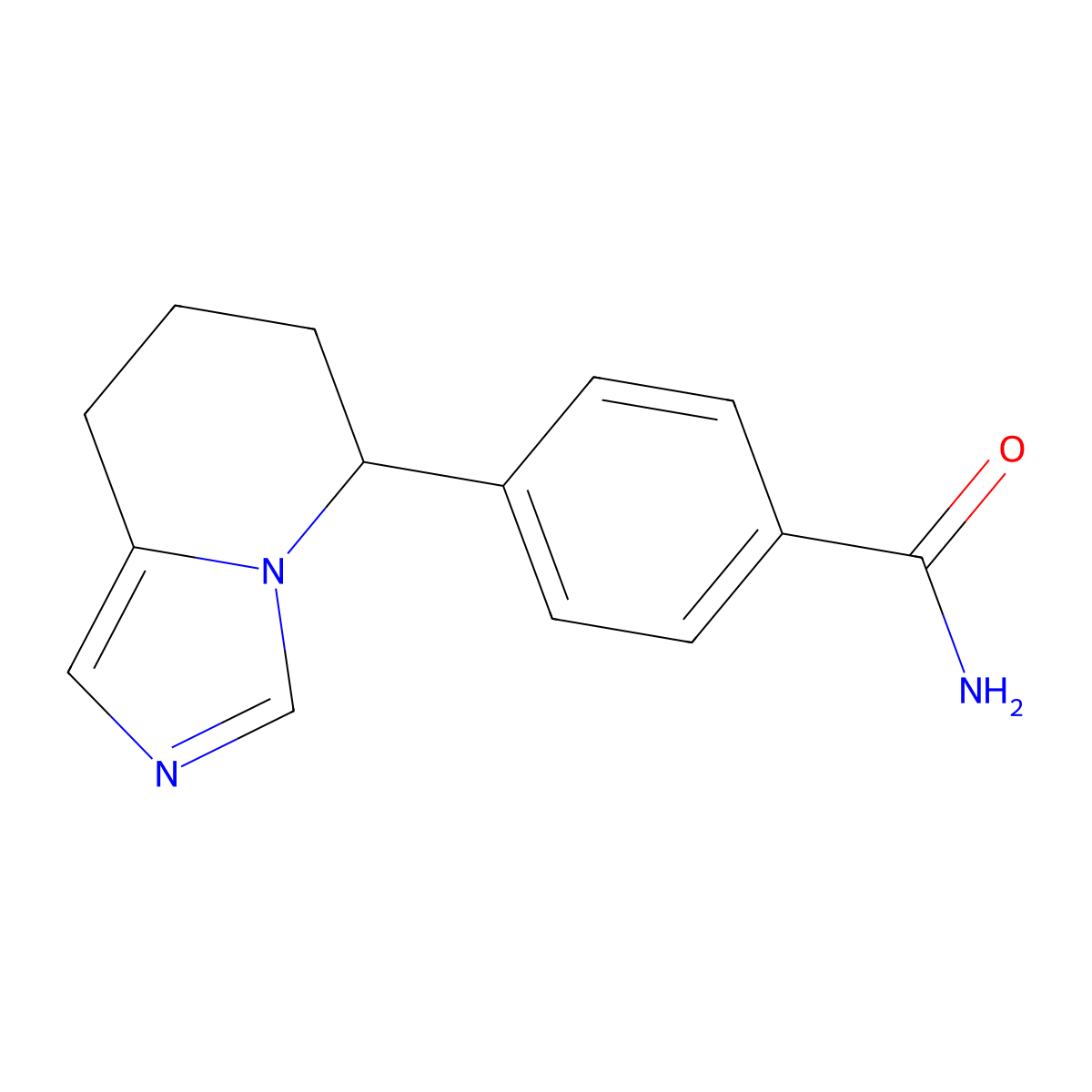 4-(5,6,7,8-Tetrahydroimidazo[1,5-a]pyridin-5-yl)benzamide molecular structure, CAS 102676-43-7