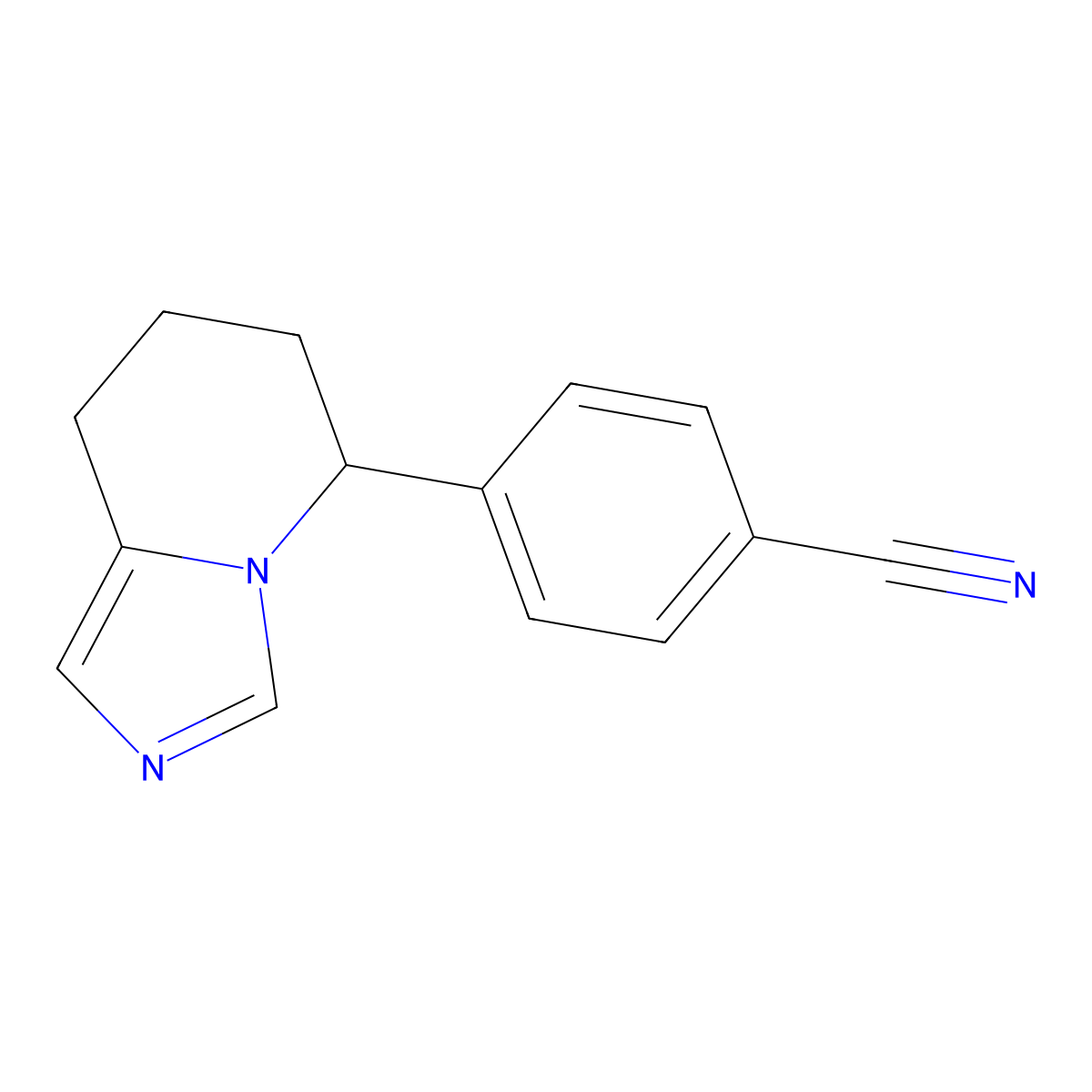 Fadrozole molecular structure, CAS 102676-47-1