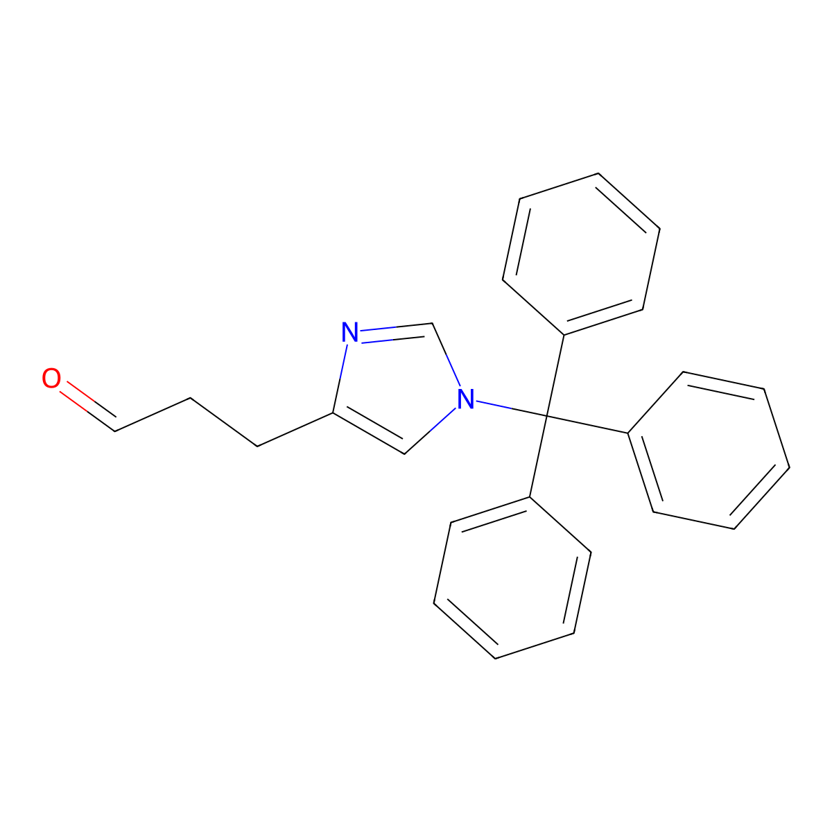 1H-Imidazole-4-propanal, 1-(triphenylmethyl)- molecular structure, CAS 102676-61-9
