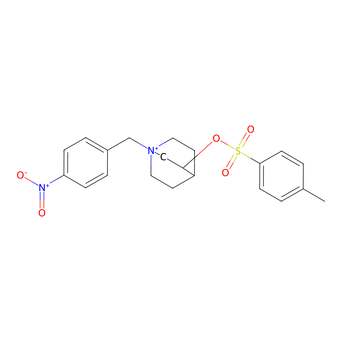 3-{[(4-Methylphenyl)sulfonyl]oxy}-1-(4-nitrobenzyl)-1-azoniabicyclo[2.2.2]octane molecular structure, CAS 1026763-79-0