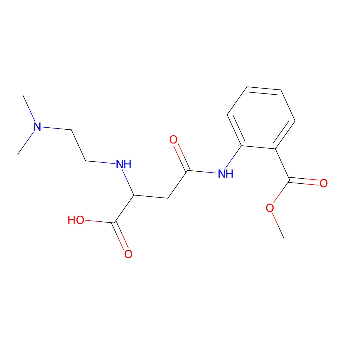 2-((2-(Dimethylamino)ethyl)amino)-4-((2-(methoxycarbonyl)phenyl)amino)-4-oxobutanoic acid molecular structure, CAS 1026765-54-7