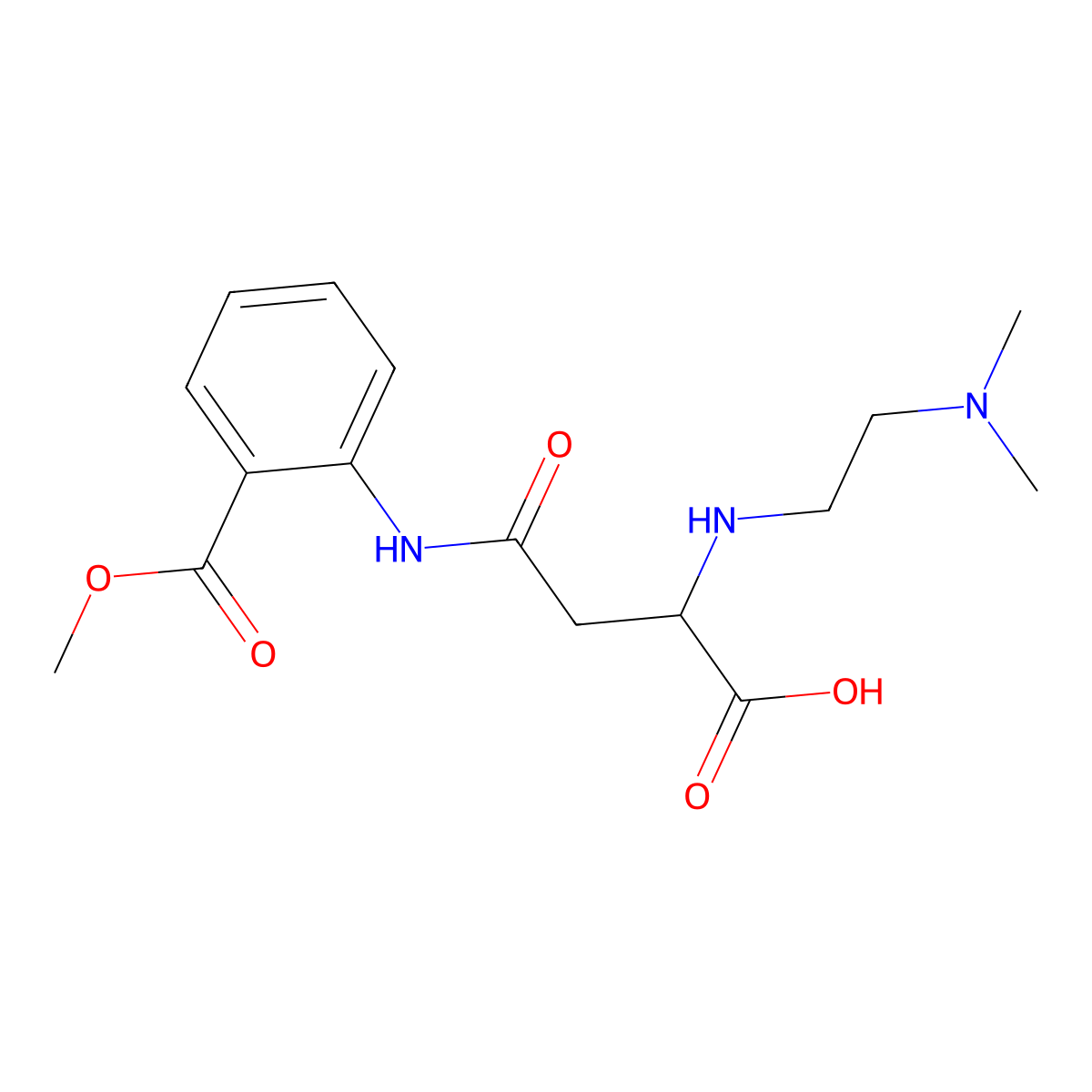 2-((2-(Dimethylamino)ethyl)amino)-4-((2-(methoxycarbonyl)phenyl)amino)-4-oxobutanoic acid molecular structure, CAS 1026765-54-7