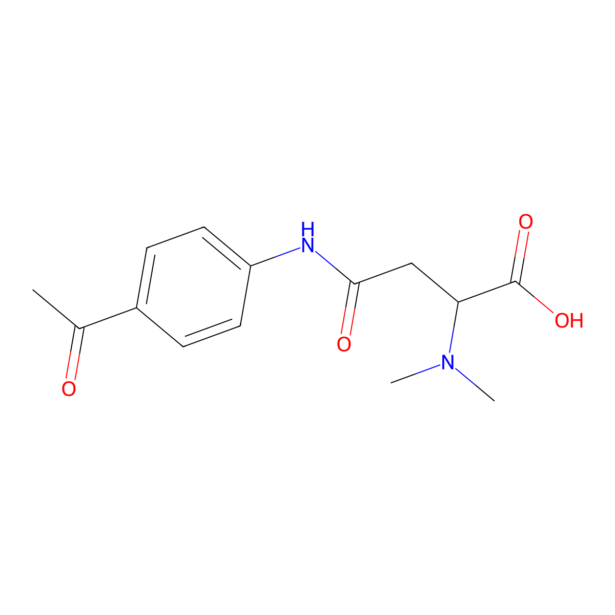 4-(4-Acetylanilino)-2-(dimethylamino)-4-oxobutanoic acid molecular structure, CAS 1026765-60-5