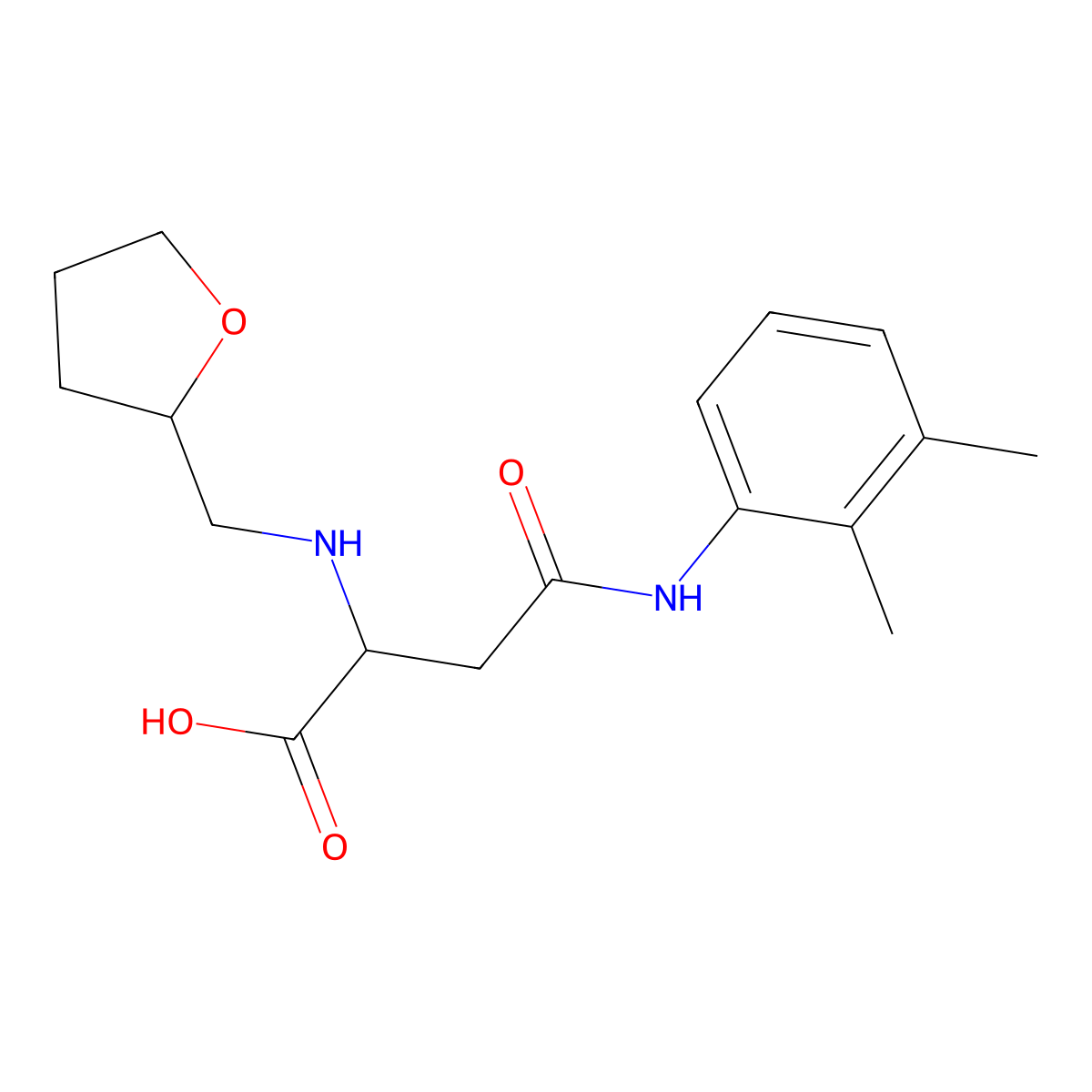 4-(2,3-Dimethylanilino)-4-oxo-2-(oxolan-2-ylmethylamino)butanoic acid molecular structure, CAS 1026765-77-4
