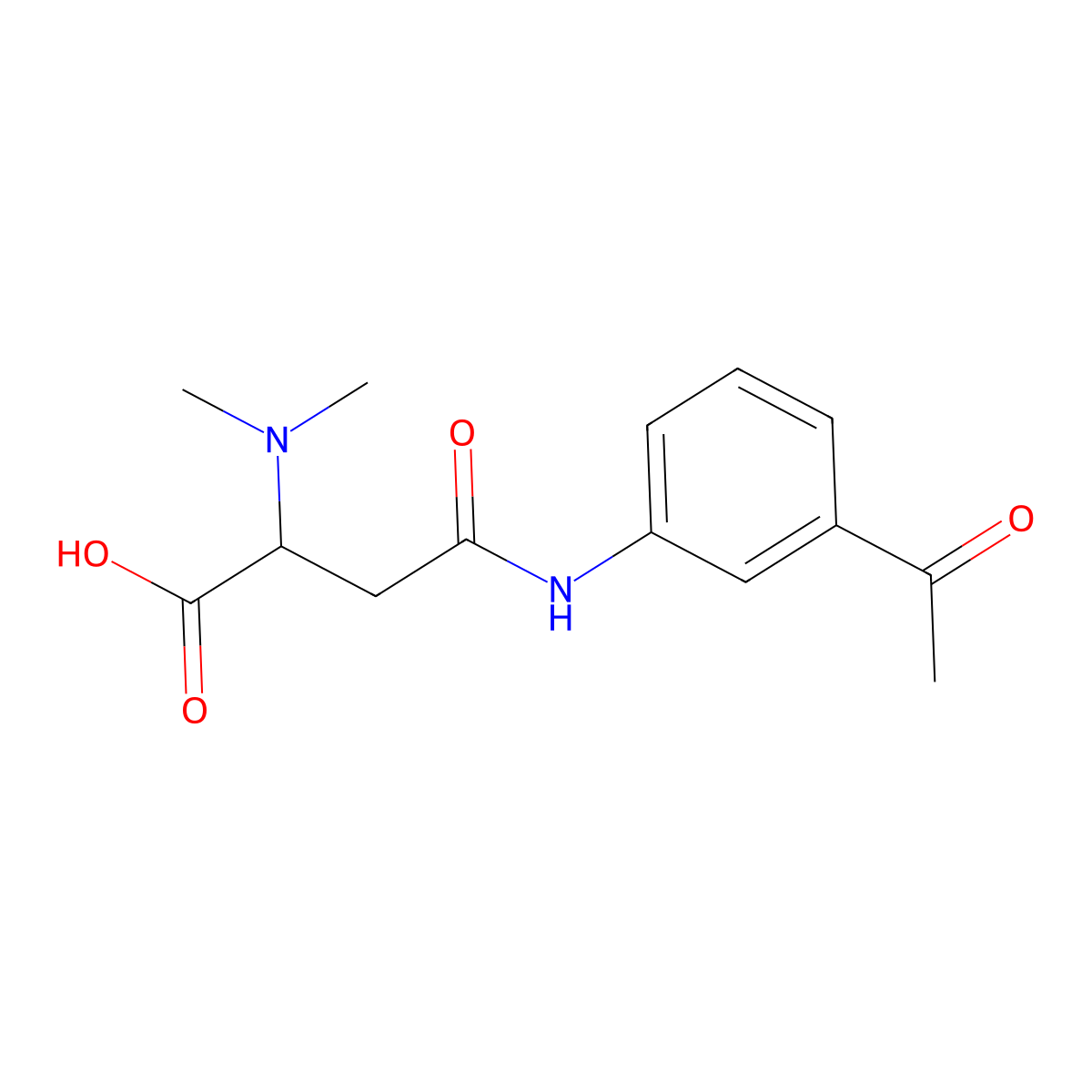 4-(3-Acetylanilino)-2-(dimethylamino)-4-oxobutanoic acid molecular structure, CAS 1026765-83-2