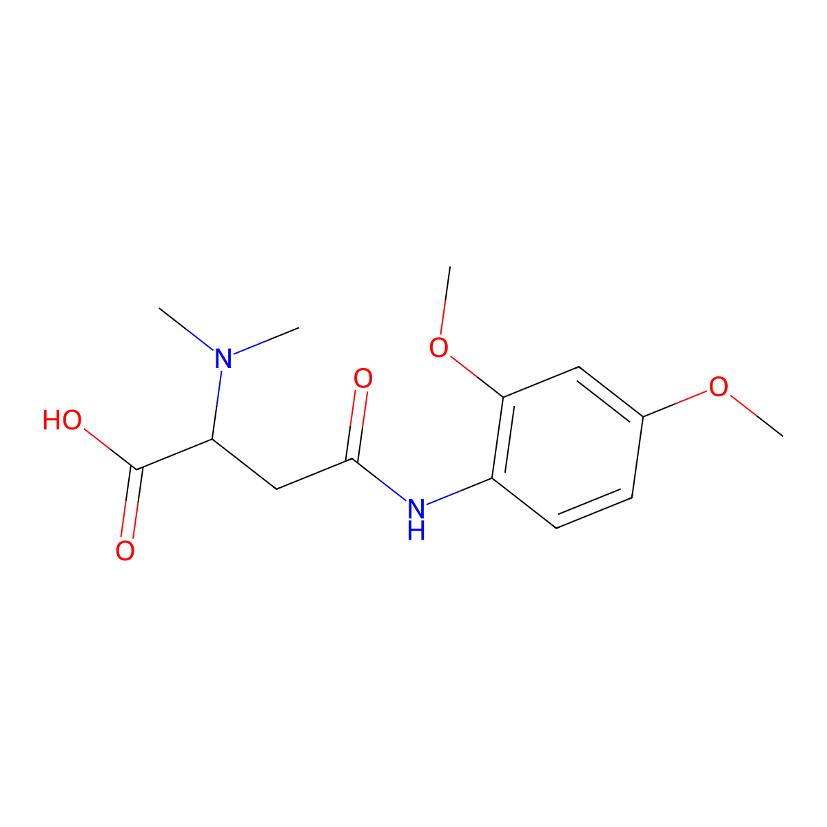 4-(2,4-Dimethoxyanilino)-2-(dimethylamino)-4-oxobutanoic acid molecular structure, CAS 1026765-92-3