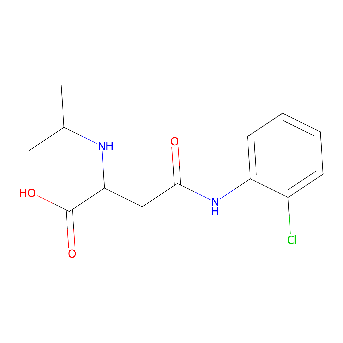 4-((2-Chlorophenyl)amino)-2-(isopropylamino)-4-oxobutanoic acid molecular structure, CAS 1026766-00-6