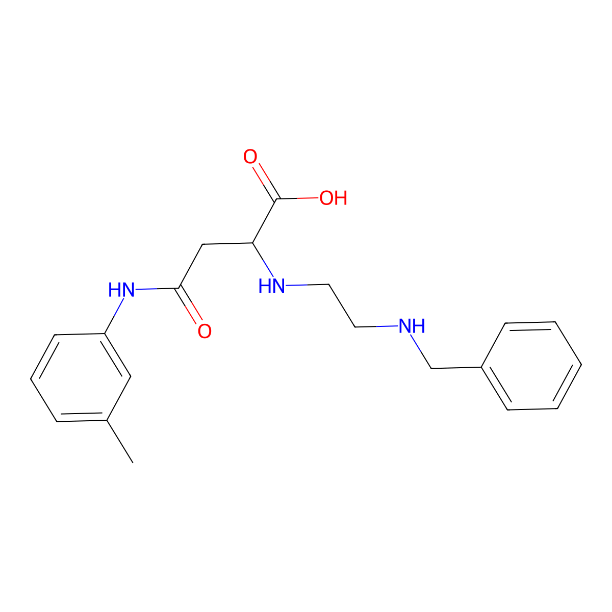 2-((2-(Benzylamino)ethyl)amino)-4-oxo-4-(m-tolylamino)butanoic acid molecular structure, CAS 1026766-84-6