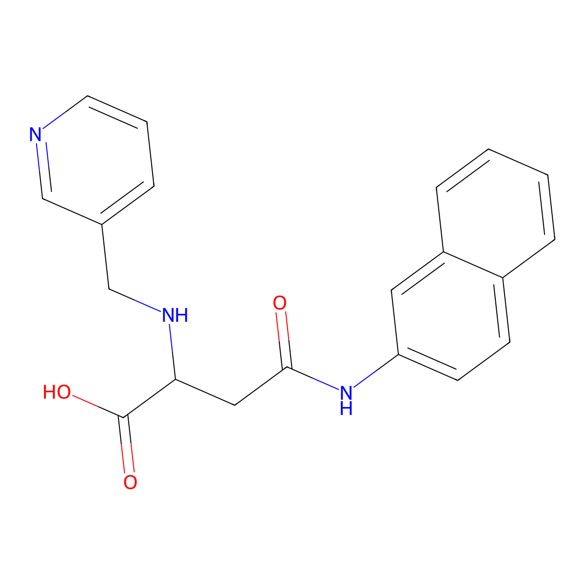 4-(Naphthalen-2-ylamino)-4-oxo-2-(pyridin-3-ylmethylamino)butanoic acid molecular structure, CAS 1026767-32-7