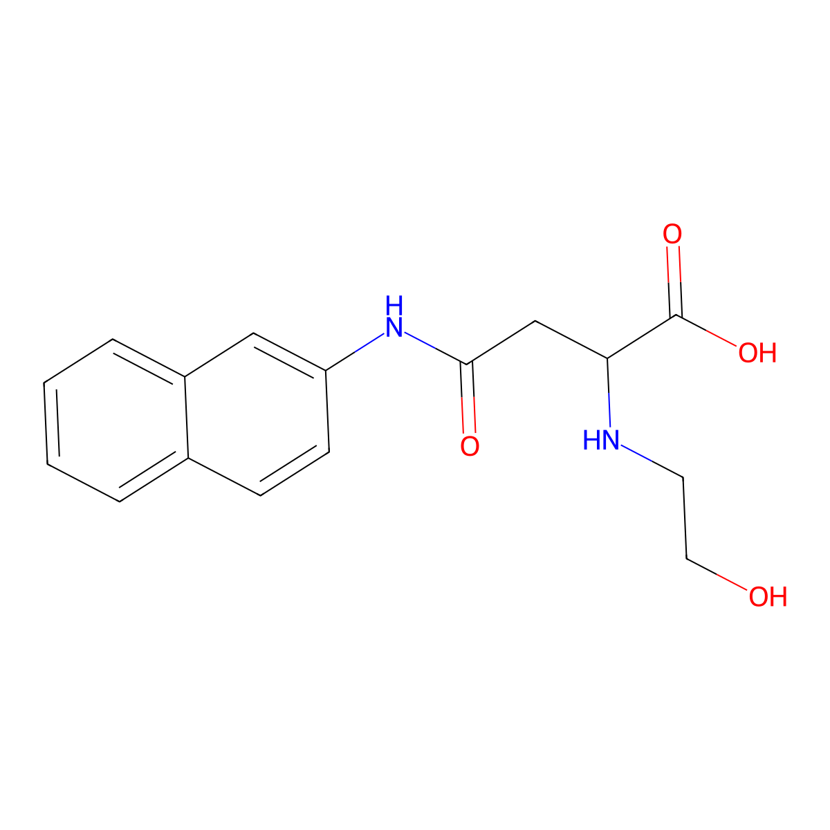 2-(2-Hydroxyethylamino)-4-(naphthalen-2-ylamino)-4-oxobutanoic acid molecular structure, CAS 1026767-47-4