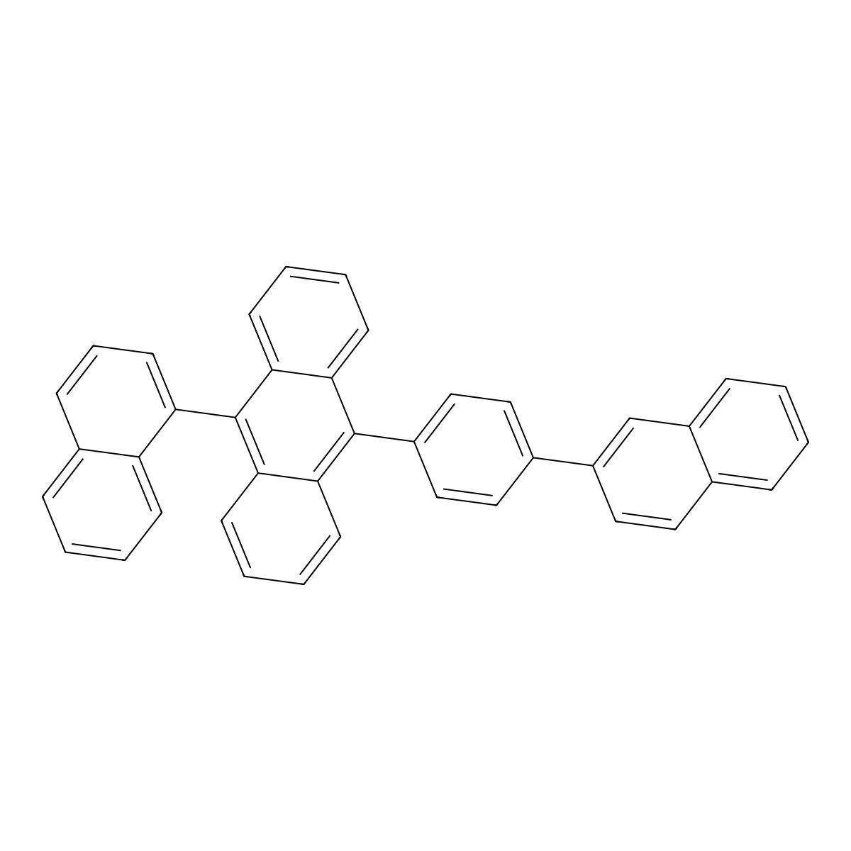 9-(1-Naphthyl)-10-[4-(2-naphthyl)phenyl]anthracene molecular structure, CAS 1026768-26-2