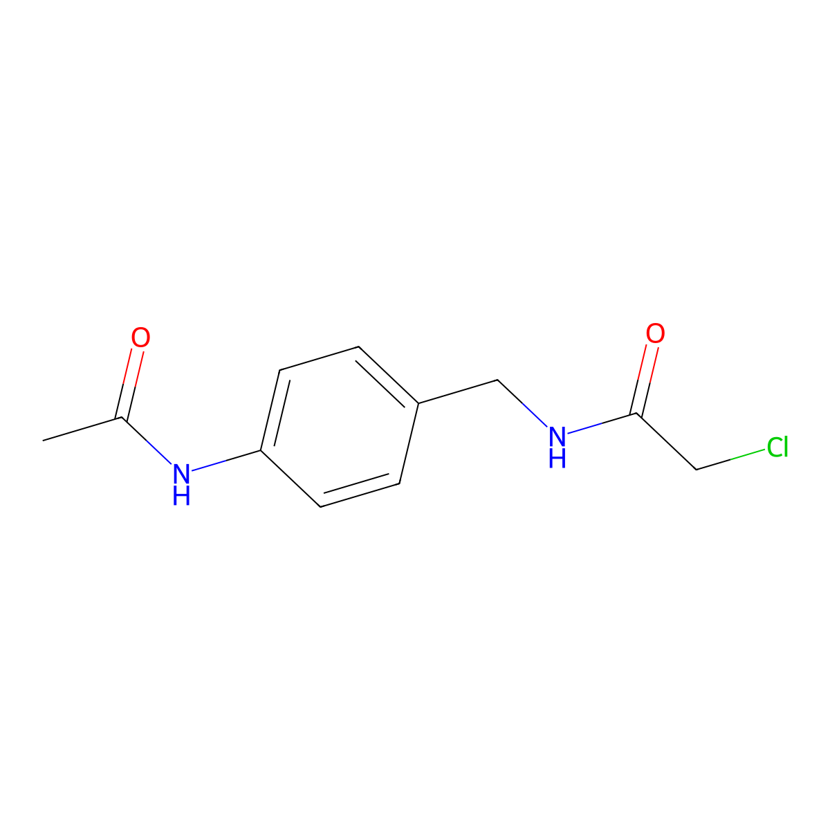 N-[4-(acetylamino)benzyl]-2-chloroacetamide molecular structure, CAS 102677-62-3