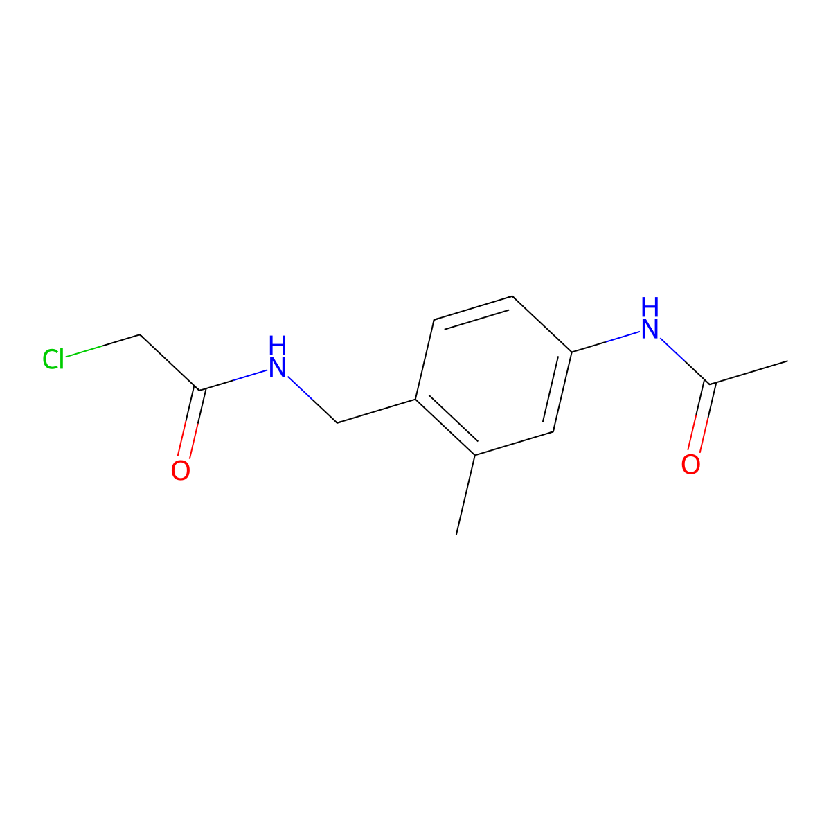 N-[4-(Acetylamino)-2-methylbenzyl]-2-chloroacetamide molecular structure, CAS 102677-63-4