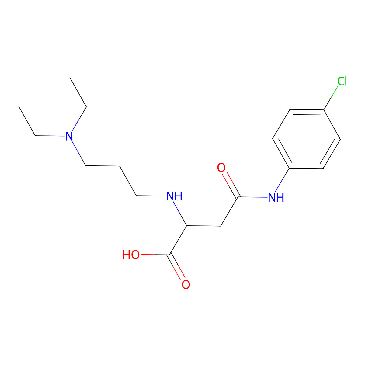 4-(4-Chloroanilino)-2-[3-(diethylamino)propylamino]-4-oxobutanoic acid molecular structure, CAS 1026770-17-1