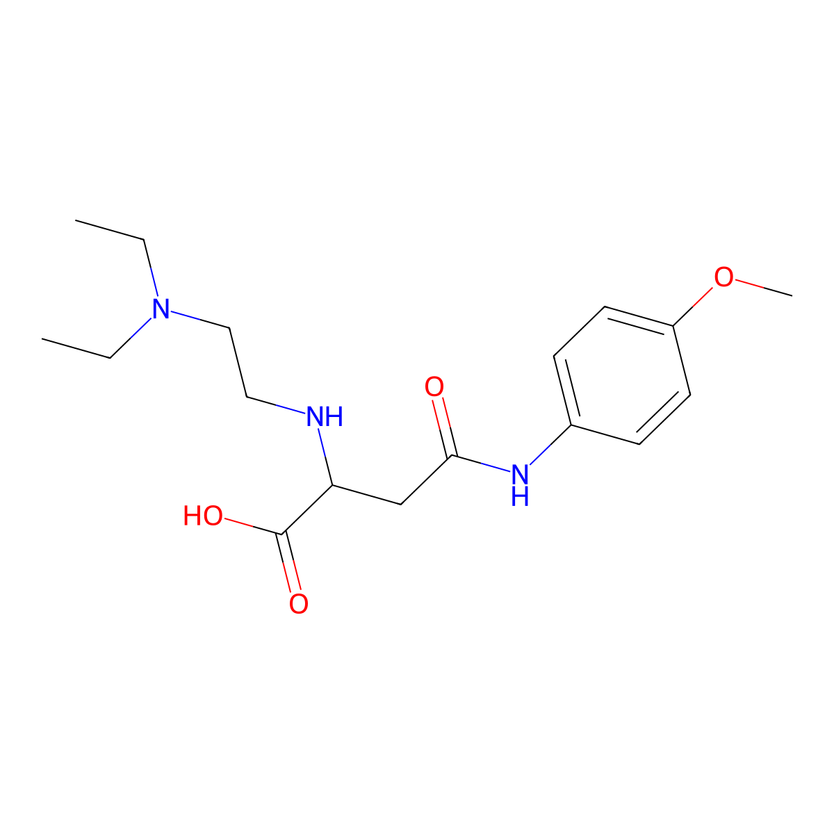 2-((2-(Diethylamino)ethyl)amino)-4-((4-methoxyphenyl)amino)-4-oxobutanoic acid molecular structure, CAS 1026770-31-9