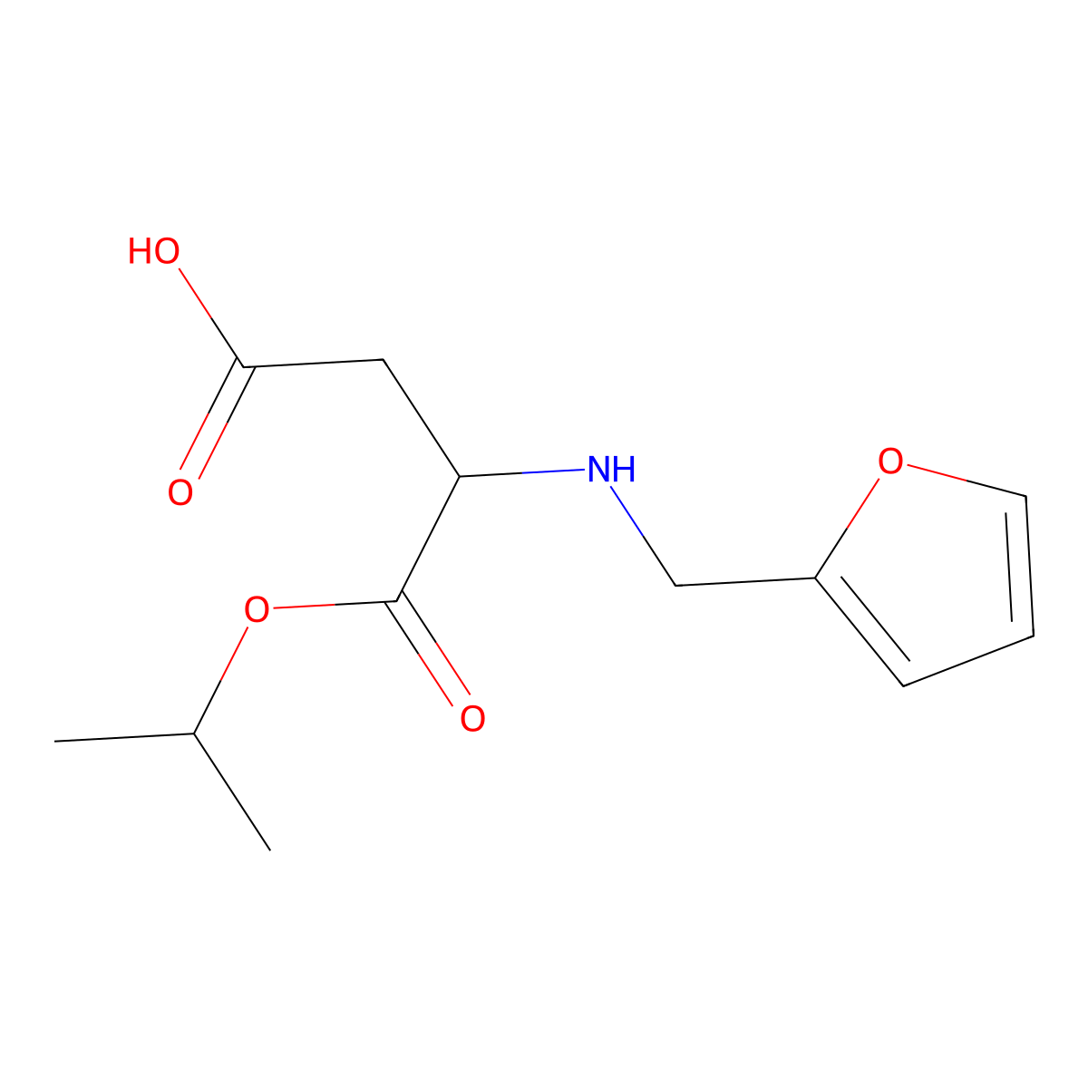 3-(Furan-2-ylmethylamino)-4-oxo-4-propan-2-yloxybutanoic acid molecular structure, CAS 1026780-07-3