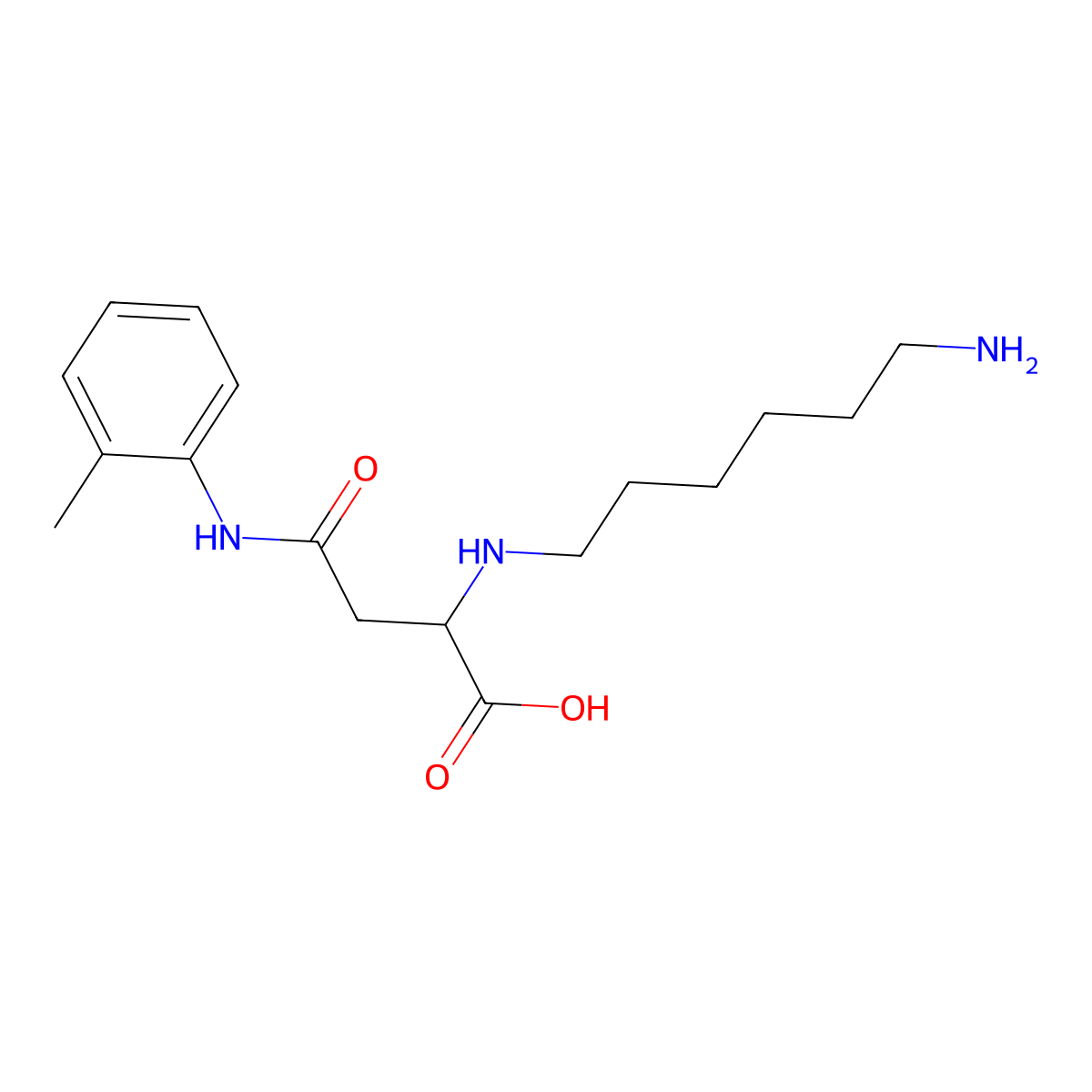 2-((6-Aminohexyl)amino)-4-oxo-4-(o-tolylamino)butanoic acid molecular structure, CAS 1026782-60-4
