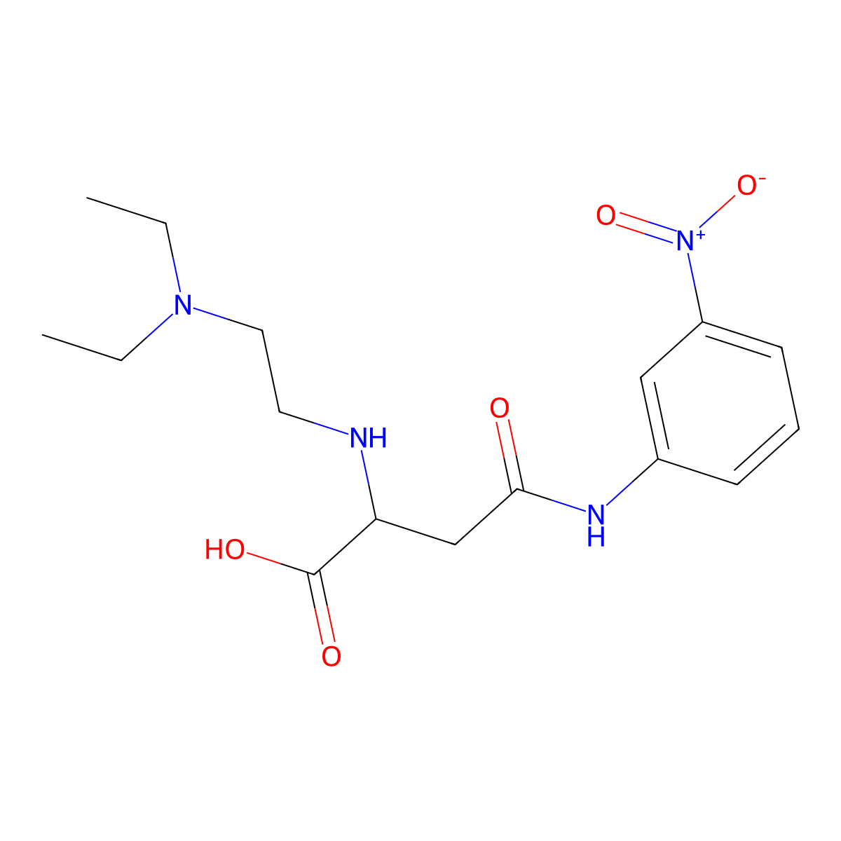 2-((2-(Diethylamino)ethyl)amino)-4-((3-nitrophenyl)amino)-4-oxobutanoic acid molecular structure, CAS 1026783-35-6