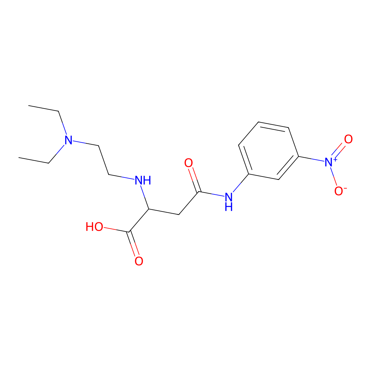 2-((2-(Diethylamino)ethyl)amino)-4-((3-nitrophenyl)amino)-4-oxobutanoic acid molecular structure, CAS 1026783-35-6