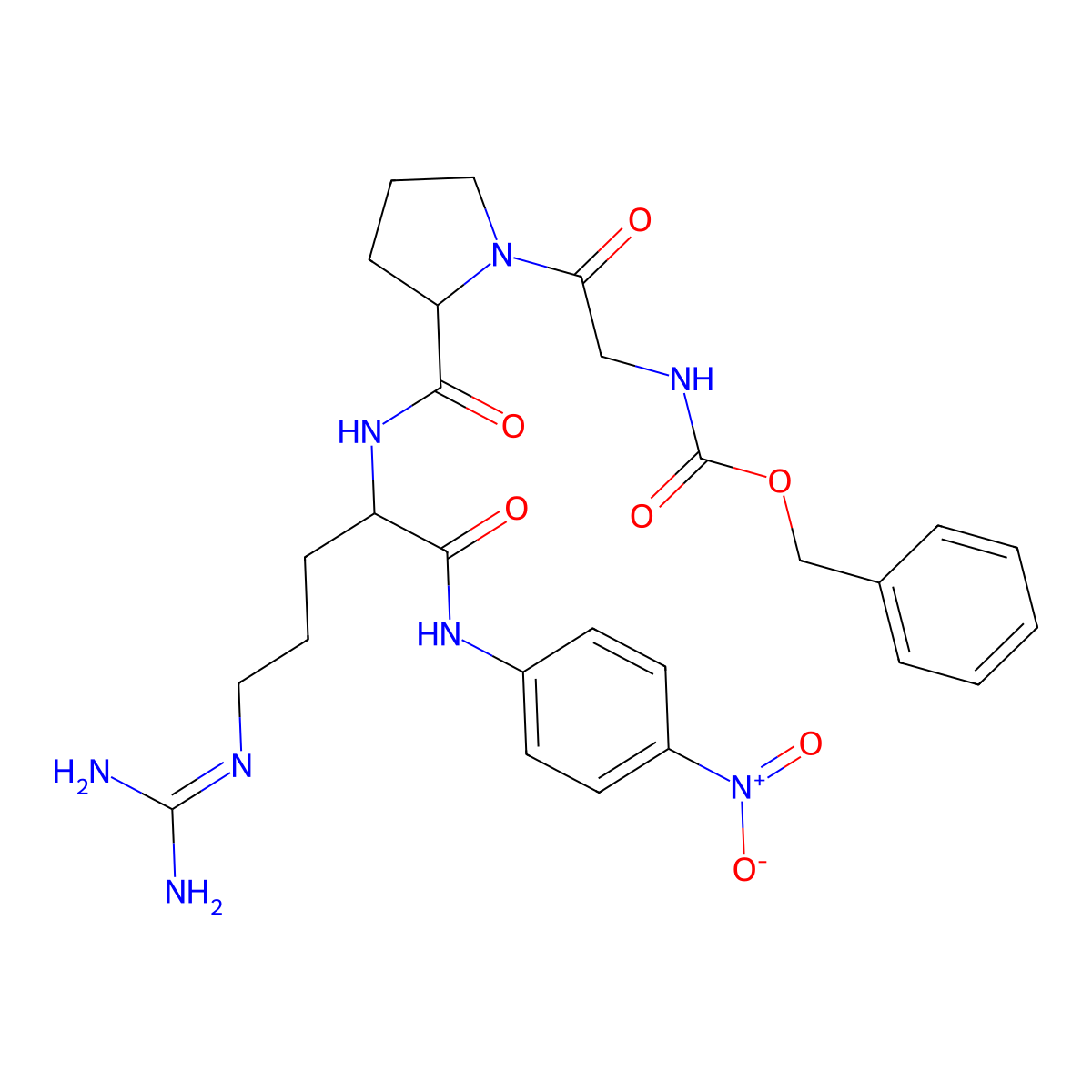 Cbz-Gly-Pro-Arg-pNA molecular structure, CAS 102679-70-9