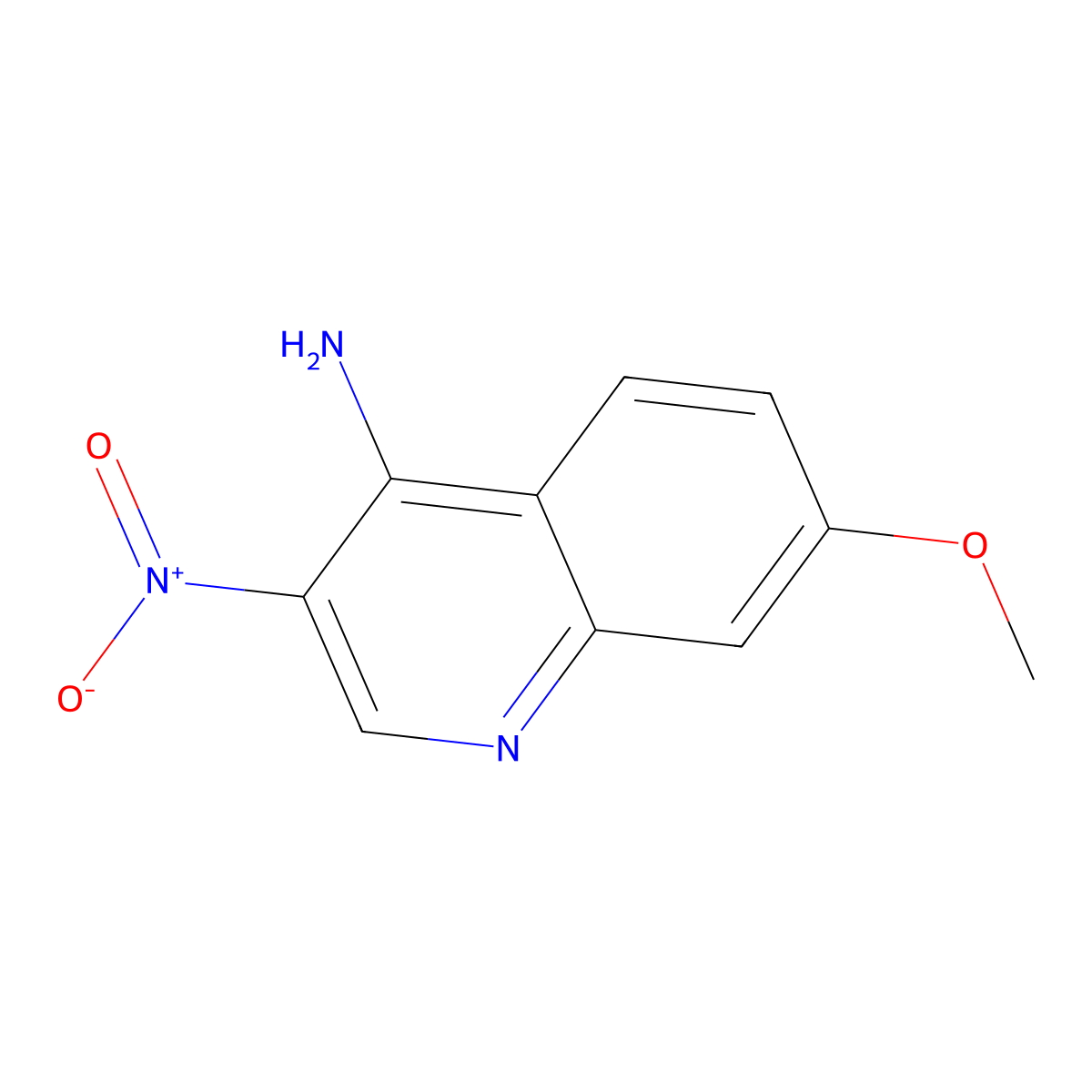7-Methoxy-3-nitro-4-quinolylamine molecular structure, CAS 1026792-04-0
