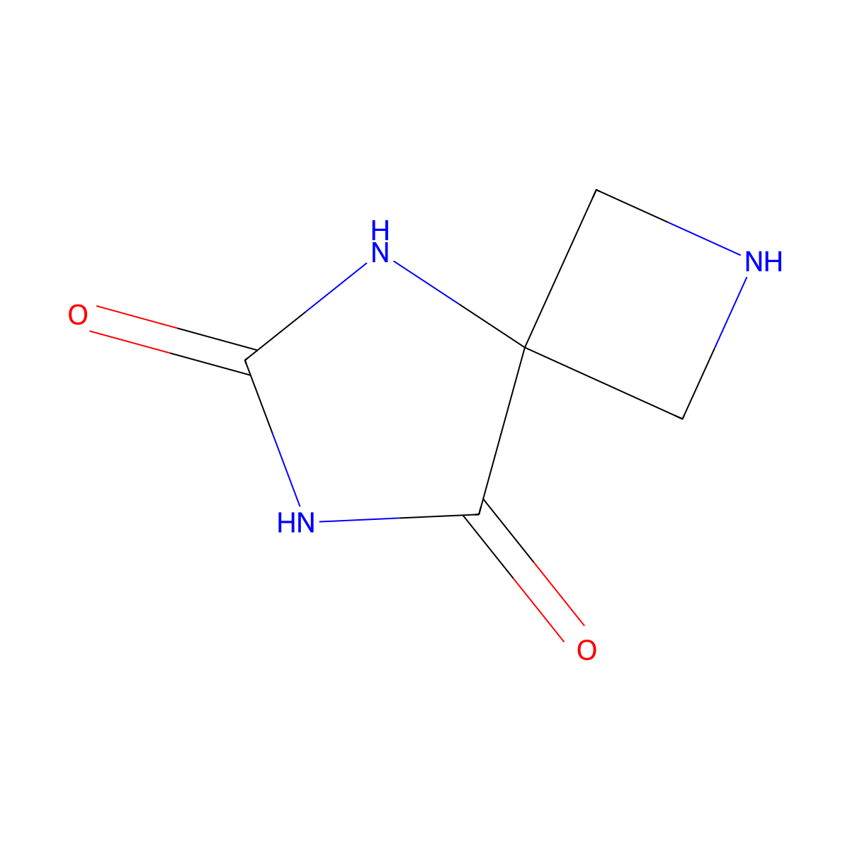 2,5,7-Triazaspiro[3.4]octane-6,8-dione molecular structure, CAS 1026796-16-6