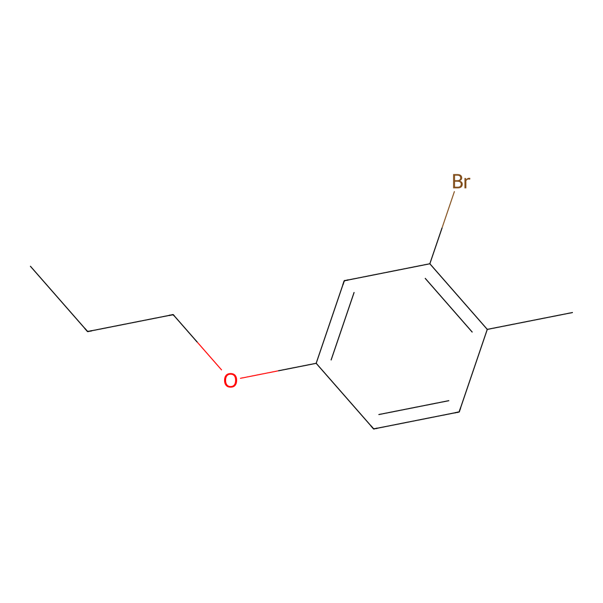 2-Bromo-1-methyl-4-propoxybenzene molecular structure, CAS 1026796-30-4