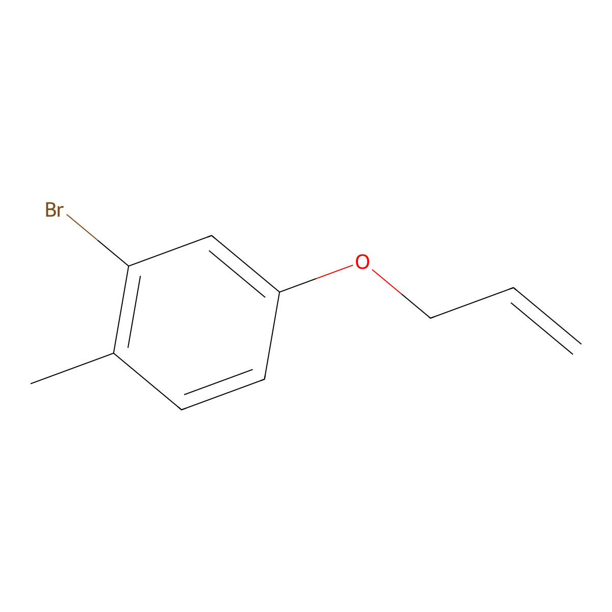 2-Bromo-1-methyl-4-[(prop-2-en-1-yl)oxy]benzene molecular structure, CAS 1026796-32-6