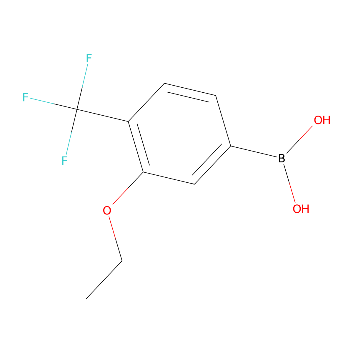 3-Ethoxy-4-(trifluoromethyl)phenylboronic acid molecular structure, CAS 1026796-35-9