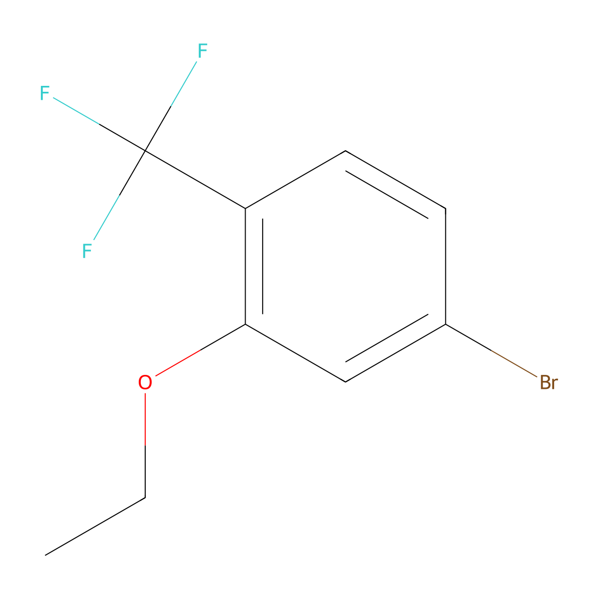 4-Bromo-2-ethoxy-1-(trifluoromethyl)benzene molecular structure, CAS 1026796-37-1