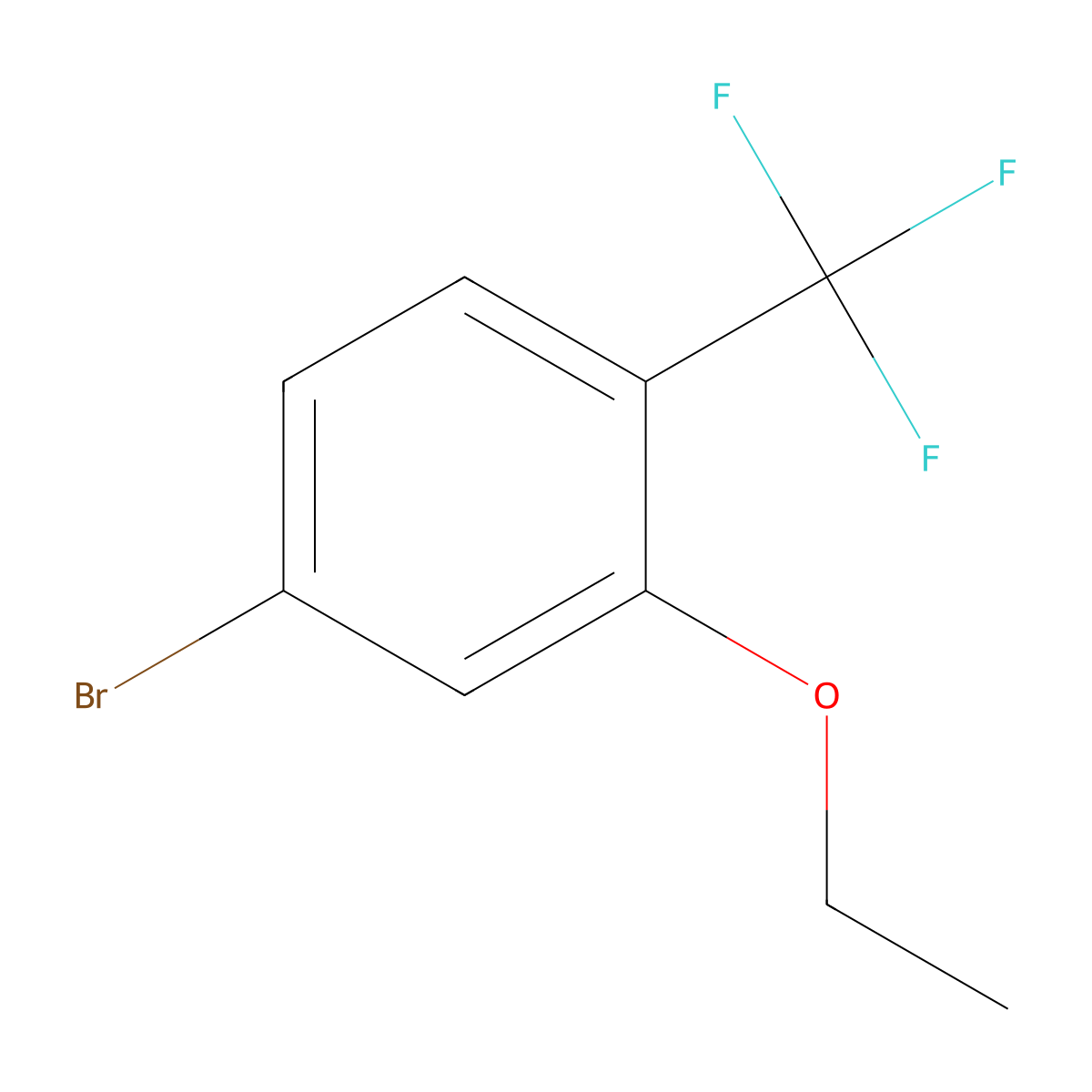4-Bromo-2-ethoxy-1-(trifluoromethyl)benzene molecular structure, CAS 1026796-37-1