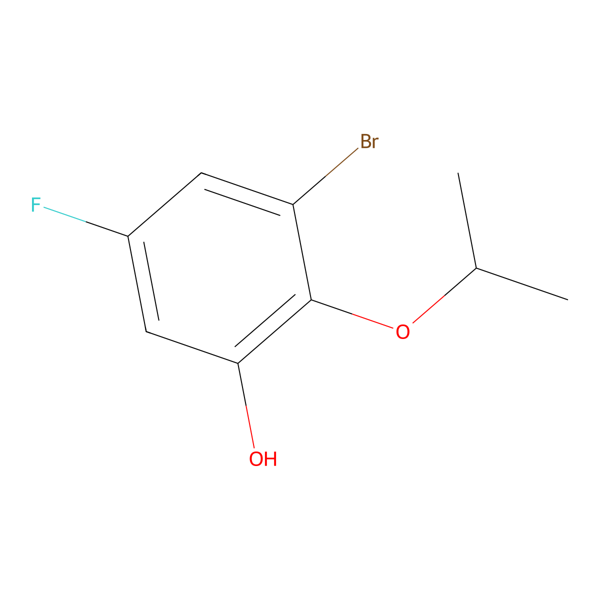 3-Bromo-5-fluoro-2-isopropoxyphenol molecular structure, CAS 1026796-58-6