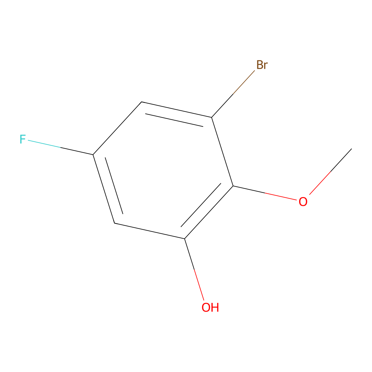 3-Bromo-5-fluoro-2-methoxyphenol molecular structure, CAS 1026796-60-0
