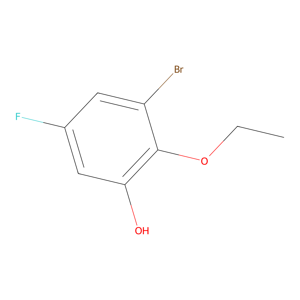 3-Bromo-2-ethoxy-5-fluorophenol molecular structure, CAS 1026796-64-4