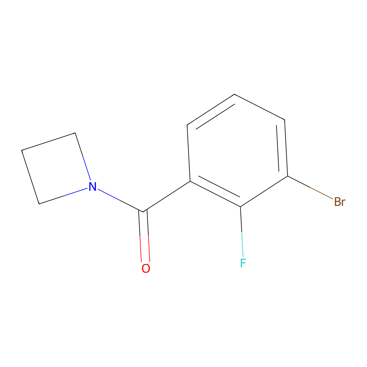 1-(3-Bromo-2-fluorobenzoyl)azetidine molecular structure, CAS 1026796-68-8