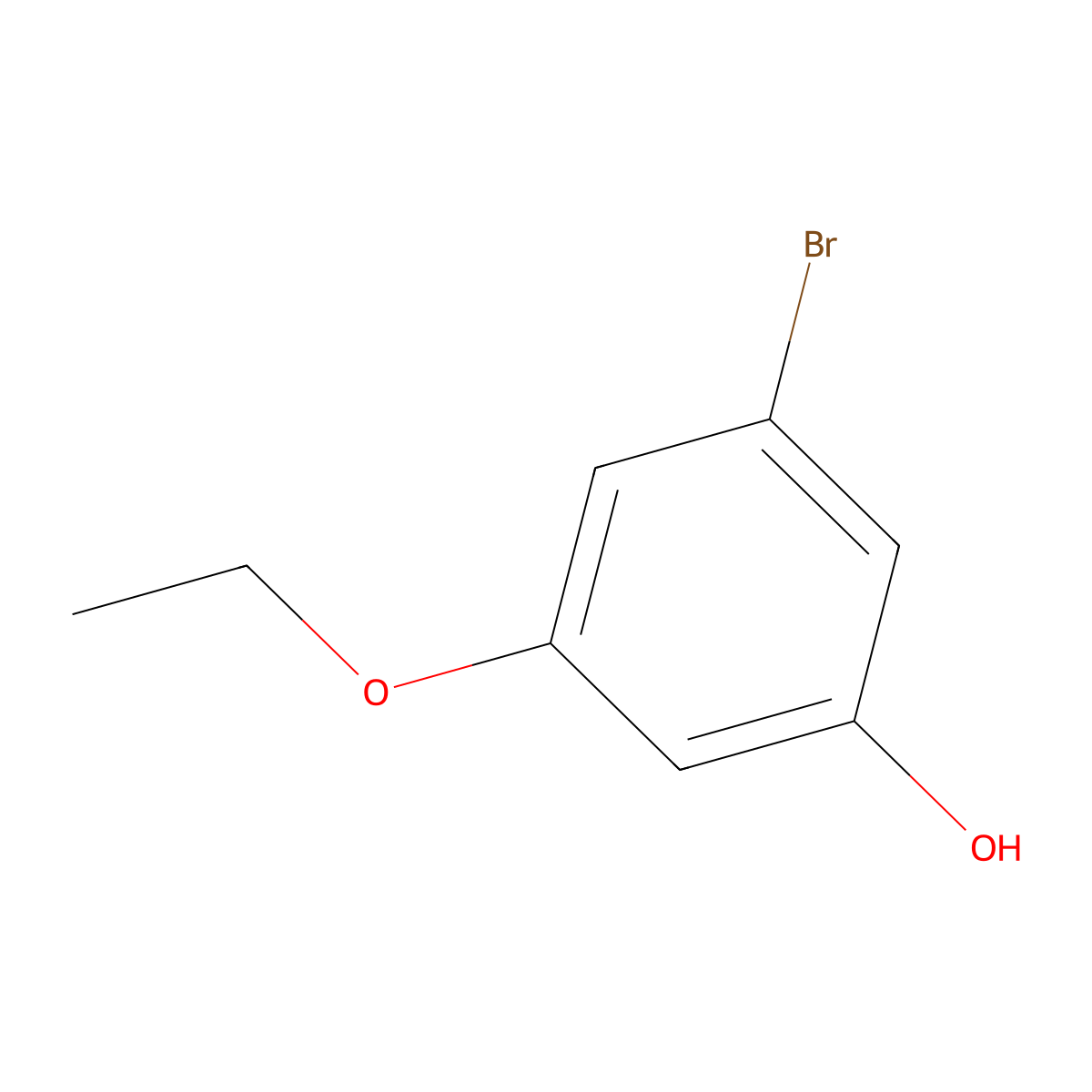 3-Bromo-5-ethoxyphenol molecular structure, CAS 1026796-70-2