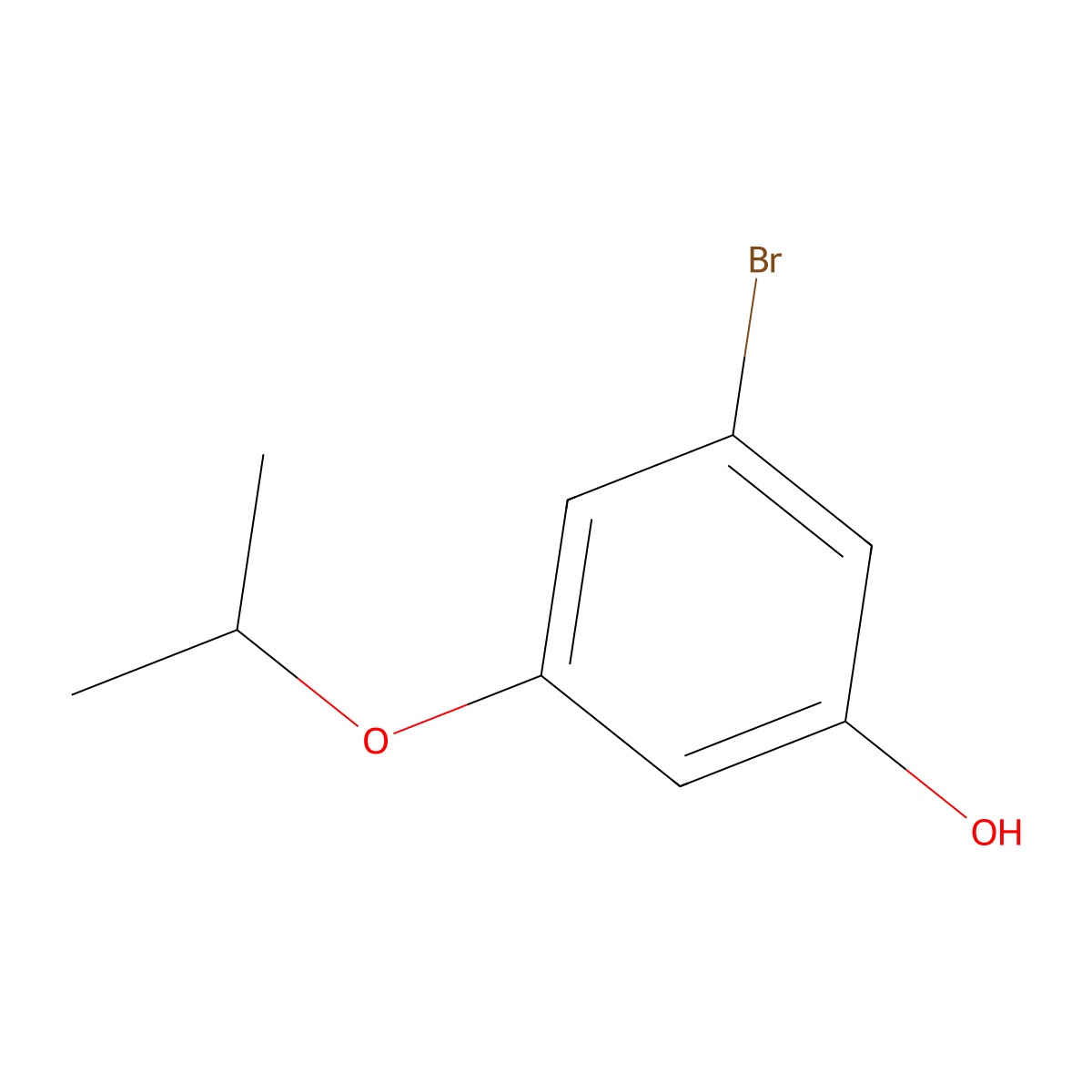 3-Bromo-5-(propan-2-yloxy)phenol molecular structure, CAS 1026796-73-5