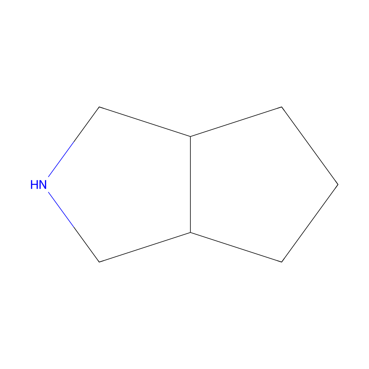 Cyclopenta[c]pyrrole, octahydro-, (3aR,6aR)-rel- molecular structure, CAS 10268-00-5