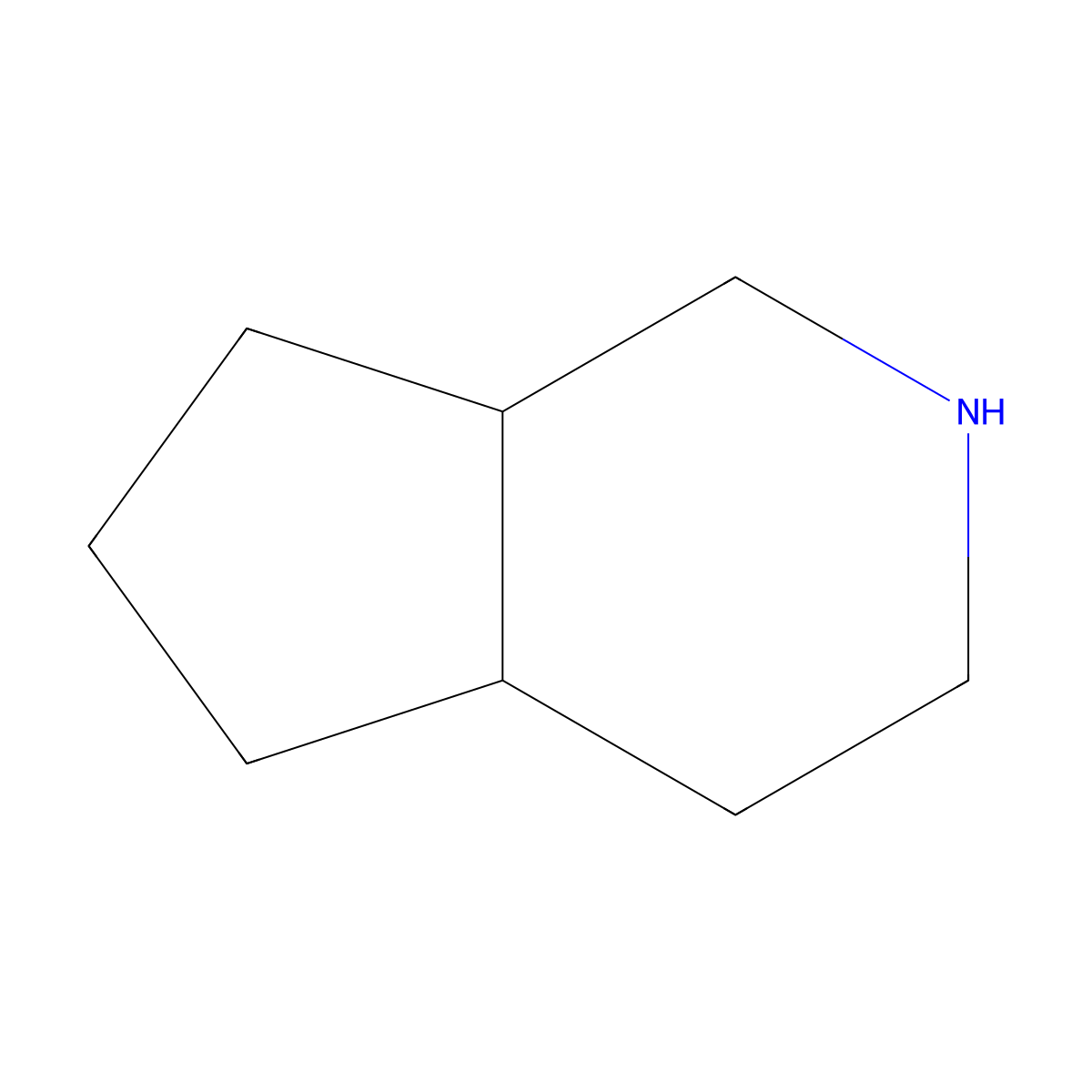 rac-(4aR,7aR)-octahydro-1H-cyclopenta(c)pyridine molecular structure, CAS 10268-02-7
