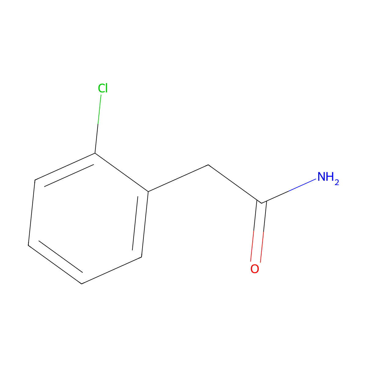 2-(2-Chlorophenyl)acetamide molecular structure, CAS 10268-06-1