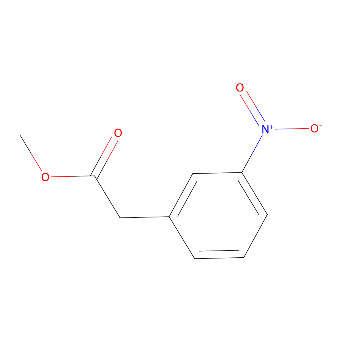Methyl 2-(3-nitrophenyl)acetate molecular structure, CAS 10268-12-9