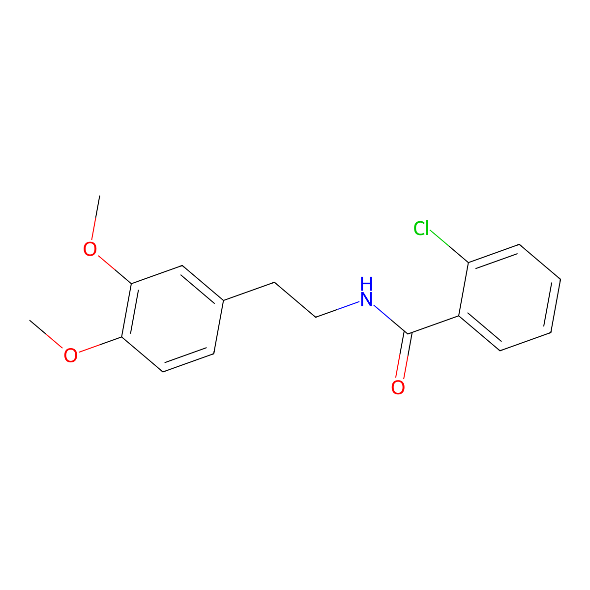 2-Chloro-N-[2-(3,4-dimethoxyphenyl)ethyl]benzamide molecular structure, CAS 10268-17-4