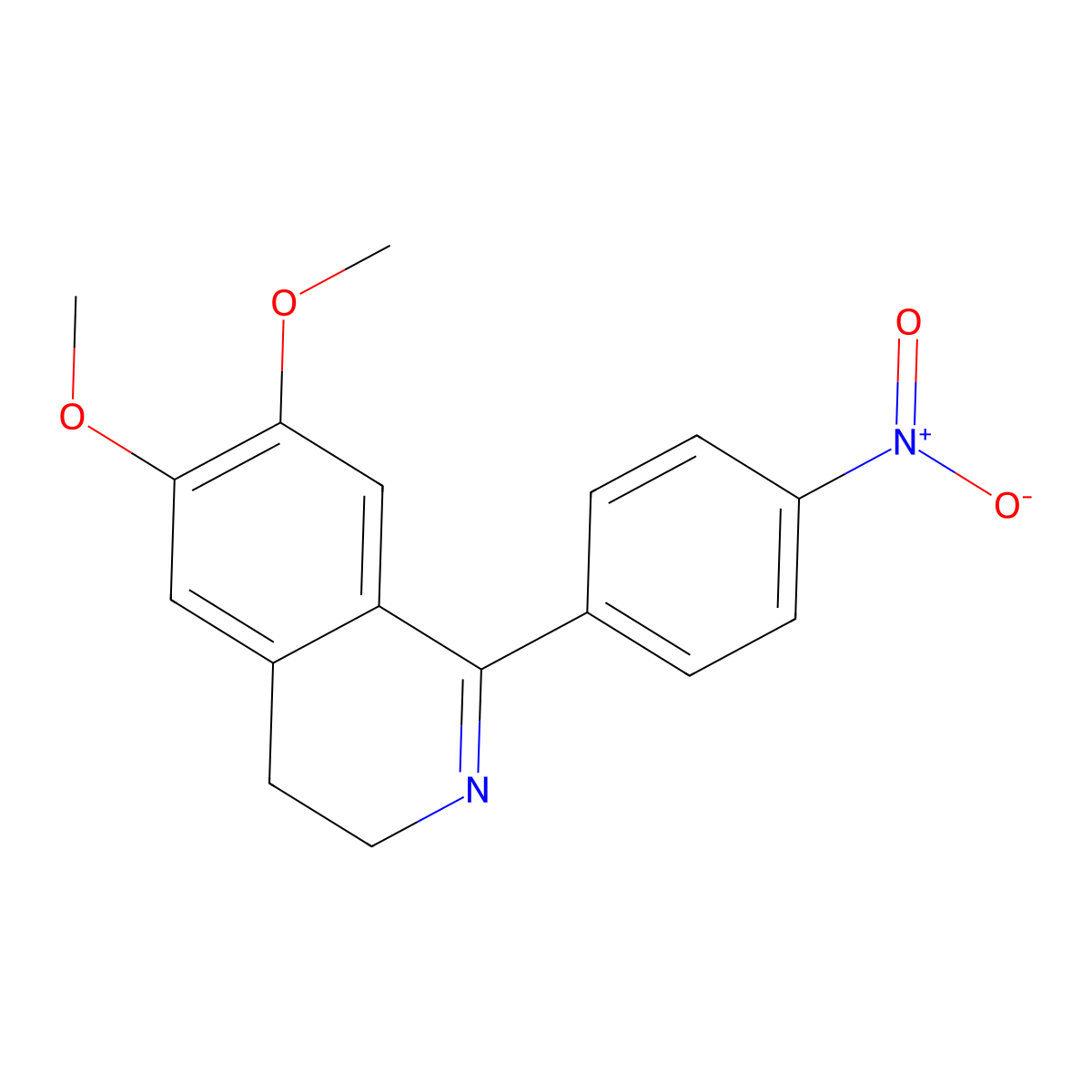 6,7-Dimethoxy-1-(4-nitrophenyl)-3,4-dihydroisoquinoline molecular structure, CAS 10268-35-6