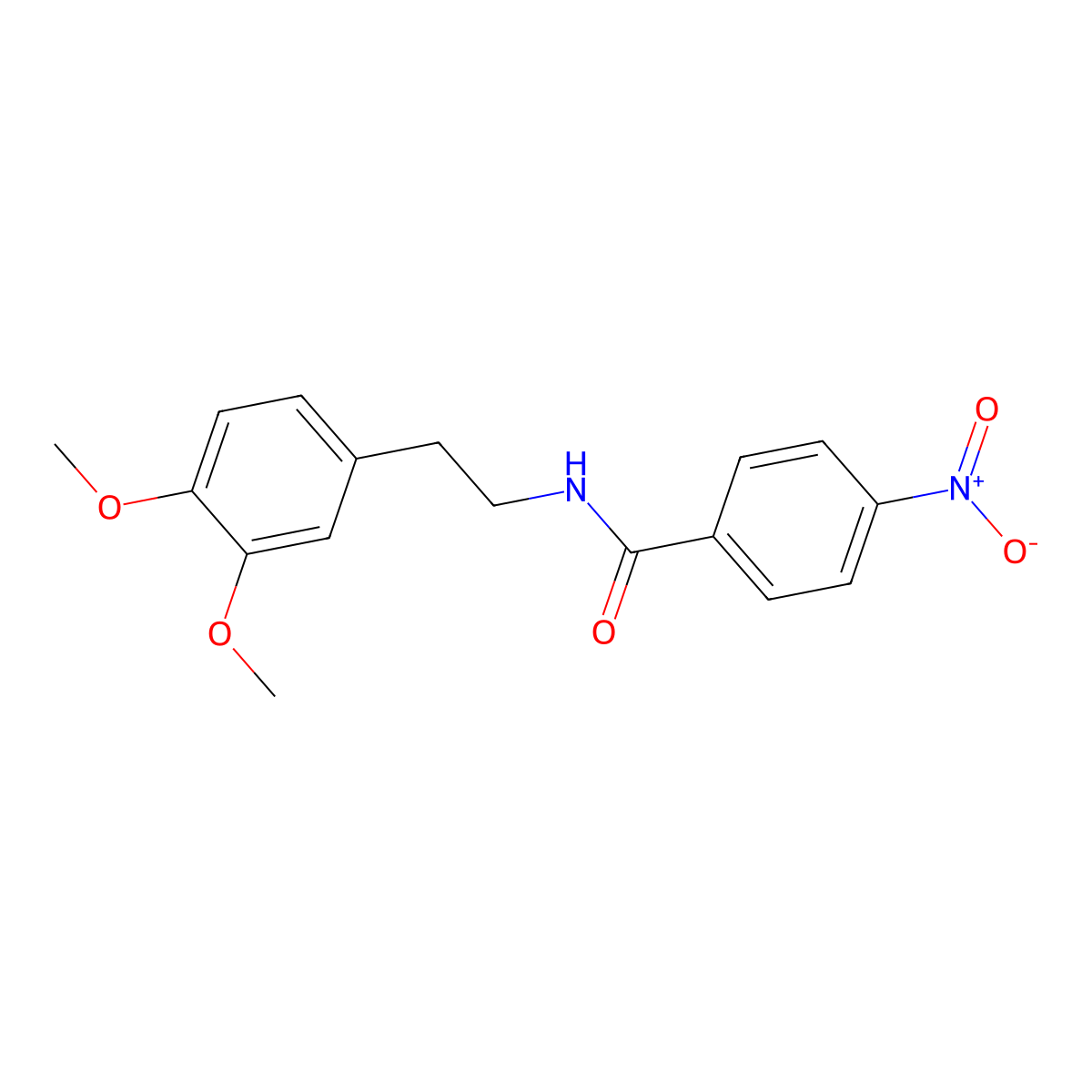 N-(3,4-Dimethoxyphenethyl)-4-nitrobenzamide molecular structure, CAS 10268-50-5